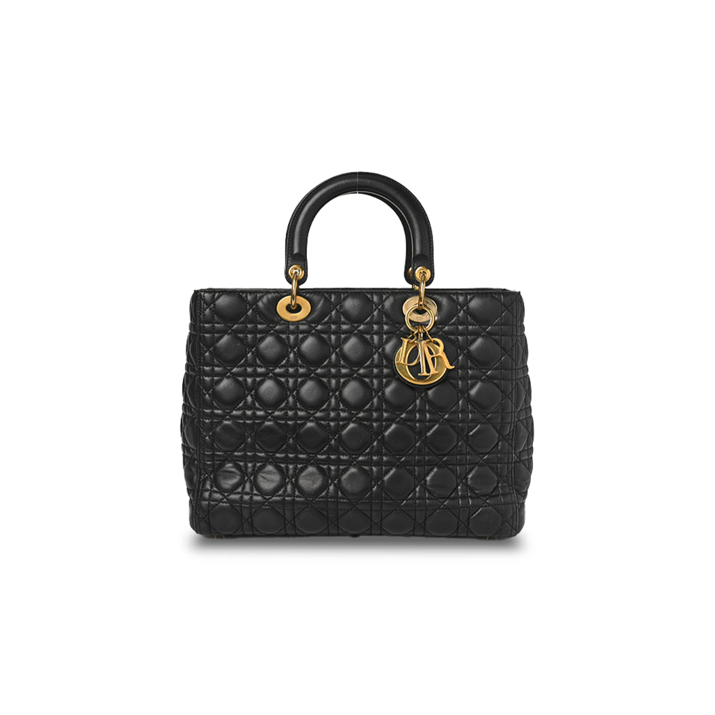 D*or lambskin cannage large lady D*or black (32*25*12.1cm)